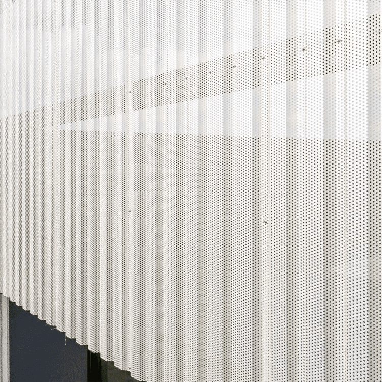 Premium Bent &amp; Corrugated Perforated Metal Panels | Plain Weave Woven Architectural Aluminum Mesh With Cutting Bending Services