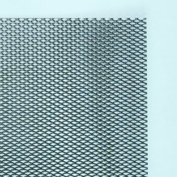 Small Hole Stainless Steel Expanded Metal Mesh 0.4mm Thickness Black Painted Diamond-shaped Mesh for Electrical Appliance