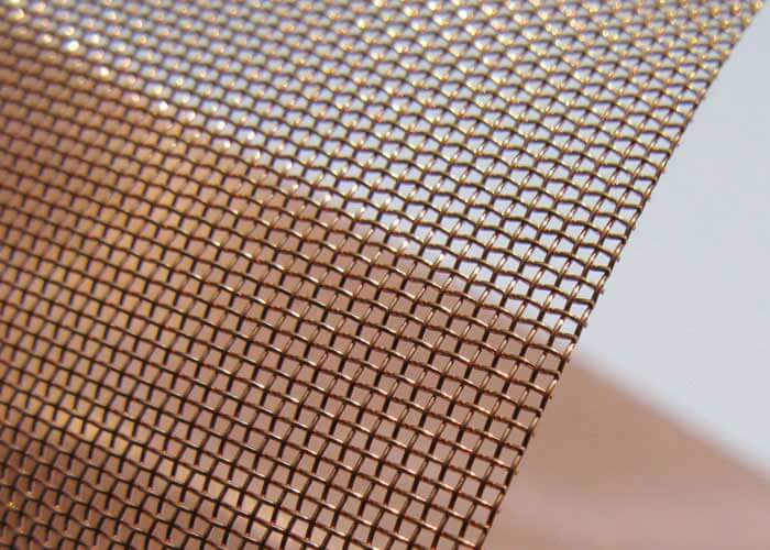 Phosphor Bronze and PVD coated architectural wire mesh textures