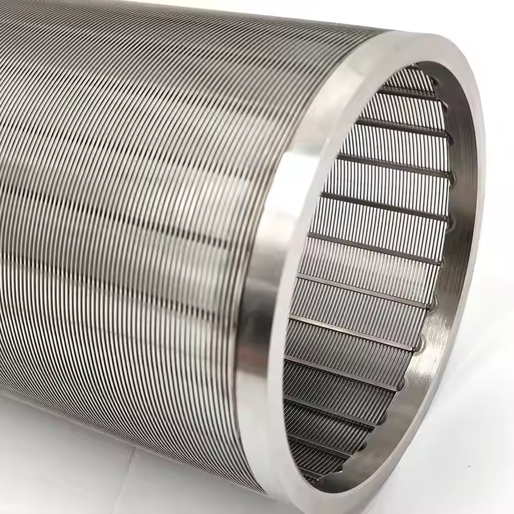 Stainless Steel 304 316L Wedge Screen Tube Continuous Slotted Screen Tube High Precision Wedge Wire Filter Tubes with Mini Slot