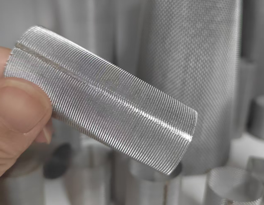 Customized 5CM Cylinder SS304 316 Plan TWILL Weave Wire Mesh Filter Meshes Tube