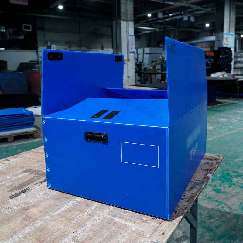 Custom Foldable PP Corrugated Plastic Box for Warehouse Storage, Stackable Returnable Logistics Container