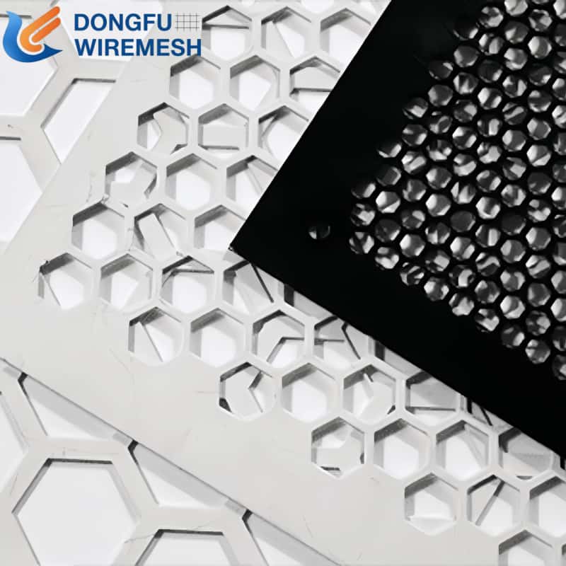 Premium Bent &amp; Corrugated Perforated Metal Panels | Plain Weave Woven Architectural Aluminum Mesh With Cutting Bending Services
