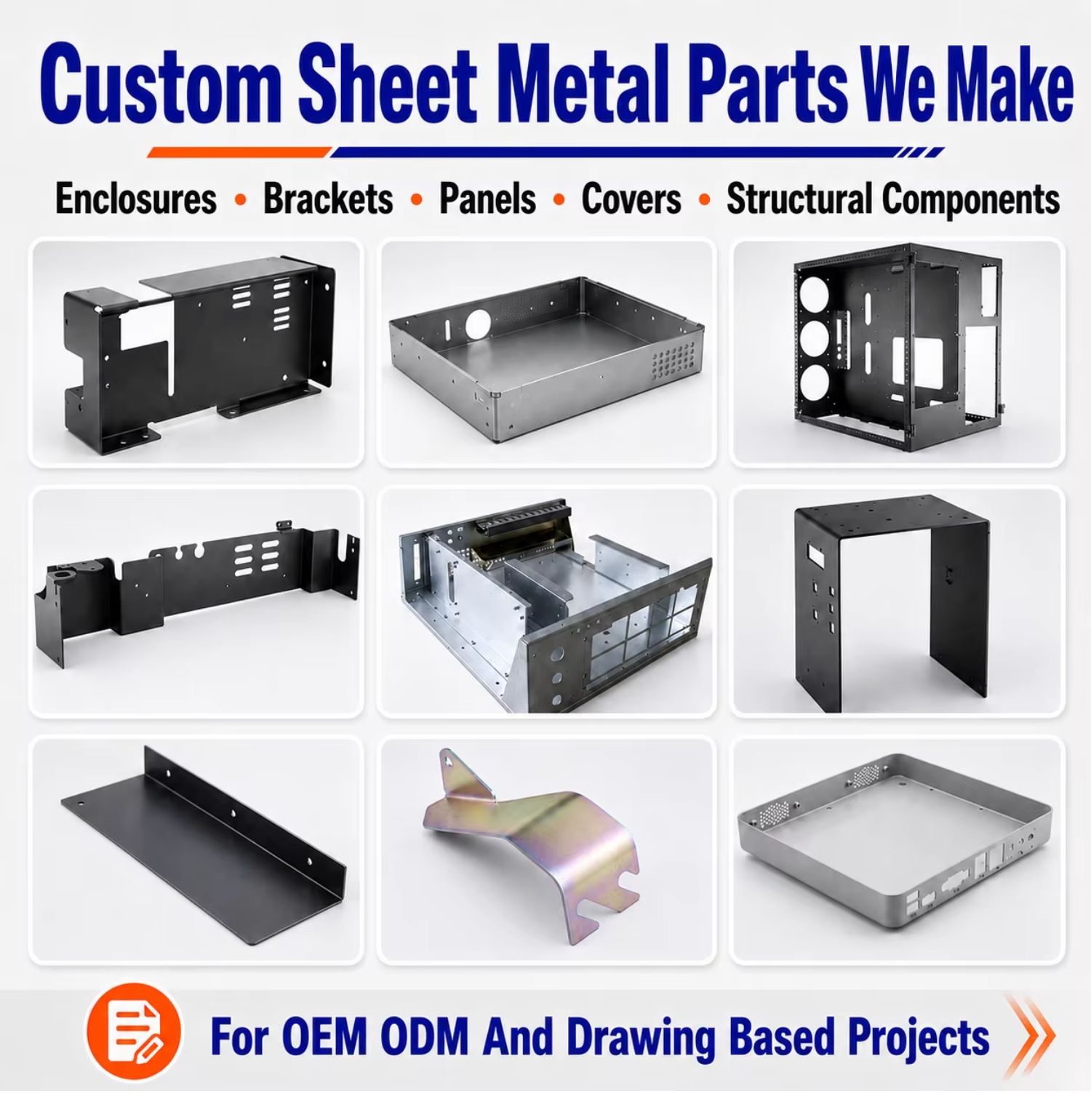 Custom Sheet Metal Fabrication Laser Cutting Bending Stamping Precision Aluminum Stainless Steel Parts OEM Manufacturer