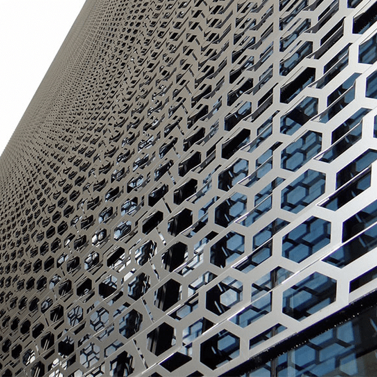 Decorative Corrugated Wave Perforated Mesh Aluminum Panel Indoor Partition Use