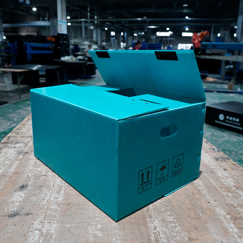 Custom Foldable PP Corrugated Plastic Box for Warehouse Storage, Stackable Returnable Logistics Container