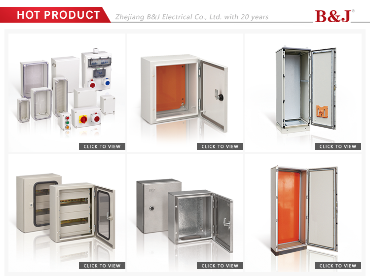 B&J New Design Customized Outdoor IP66 Waterproof Wall Mount Enclosure Electrical Metal Cabinet