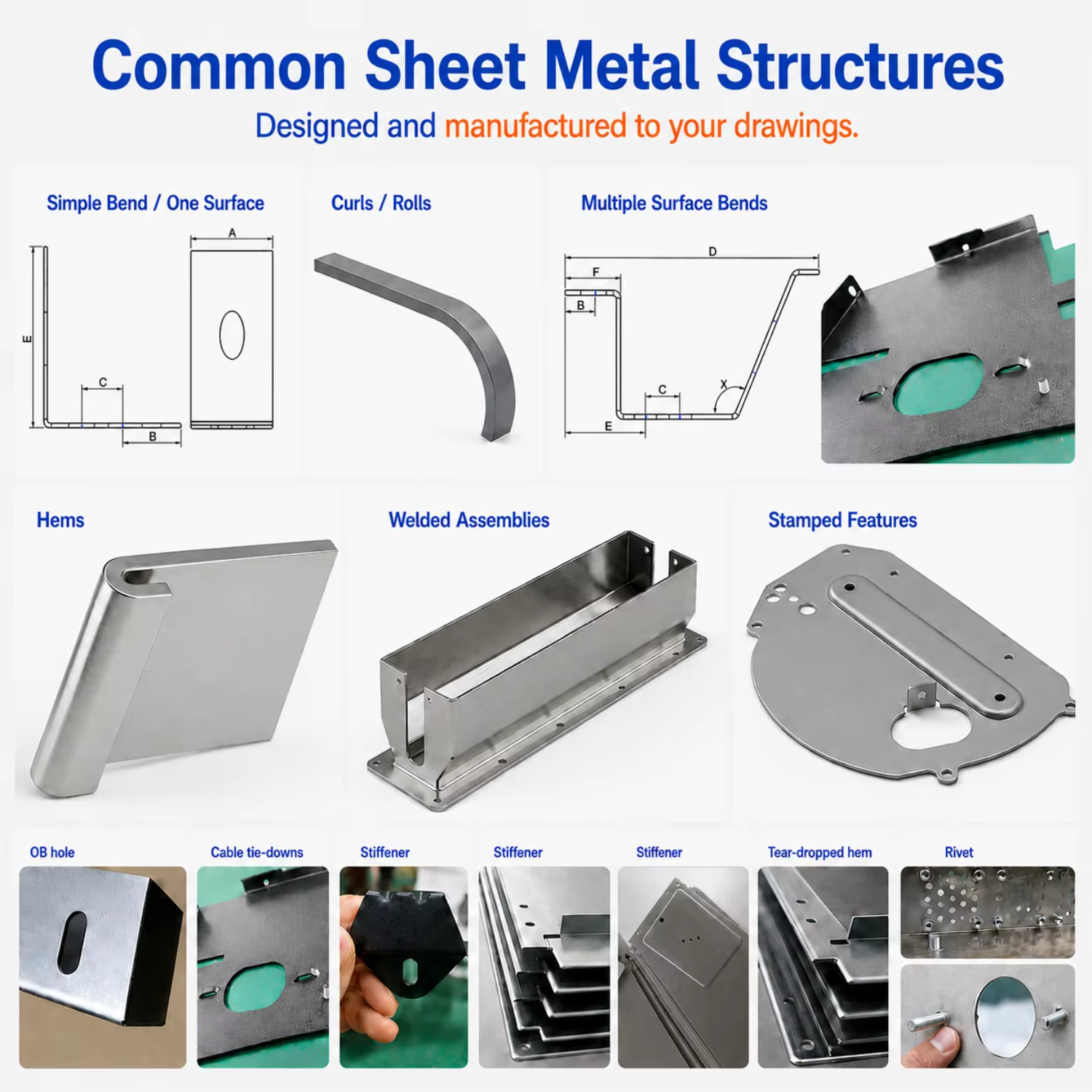 Custom Sheet Metal Fabrication Laser Cutting Bending Stamping Precision Aluminum Stainless Steel Parts OEM Manufacturer