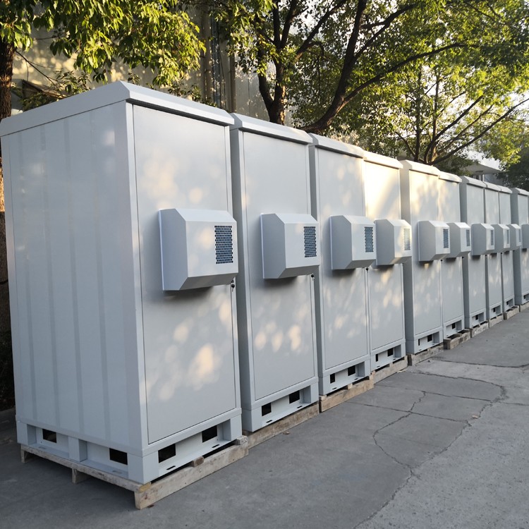 IP55 IP65 42U Waterproof Enclosure Outdoor Mini Shelter Battery Storage Cabinet with 600w Dc air Conditioner