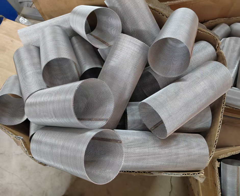 Customized 5CM Cylinder SS304 316 Plan TWILL Weave Wire Mesh Filter Meshes Tube