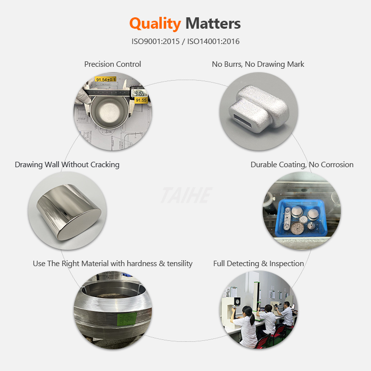 Customized OEM Sheet Metal Progressive Deep Drawn Stamped Parts Aluminum Brass Deep Drawing Froming Tube Cylinder Shell