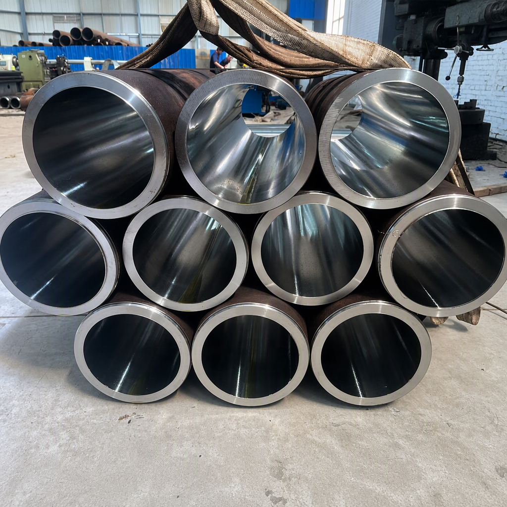 Deep Hole Bored 16Mn ST52 E355 Q345B 1045 42CrMo Honed Tube High Precision ISO H8 Ra 0.4um Cold Drawn Seamless Cylinder Barrel