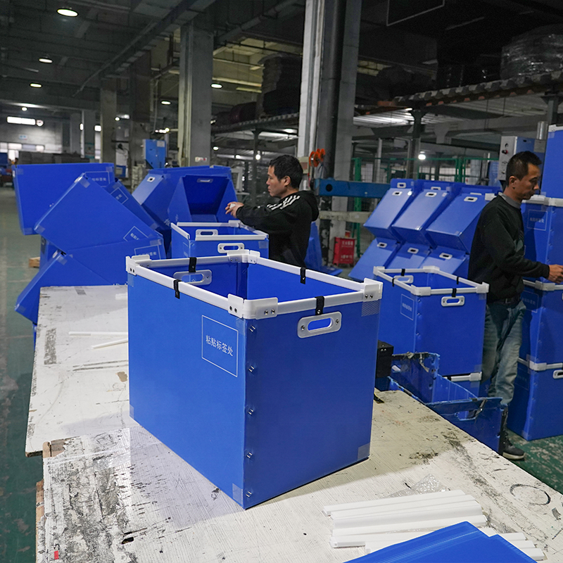 Custom Foldable PP Corrugated Plastic Box for Warehouse Storage, Stackable Returnable Logistics Container