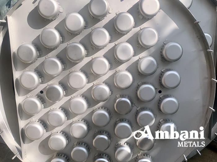 Completed bubble cap tray ready for export packaging