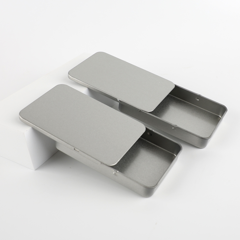 Professional Factory Custom Tin Box Small Metal Hinge Packaging Sliding Tin Can Case Gifts Accessories Tools Chocolate Candy Tea