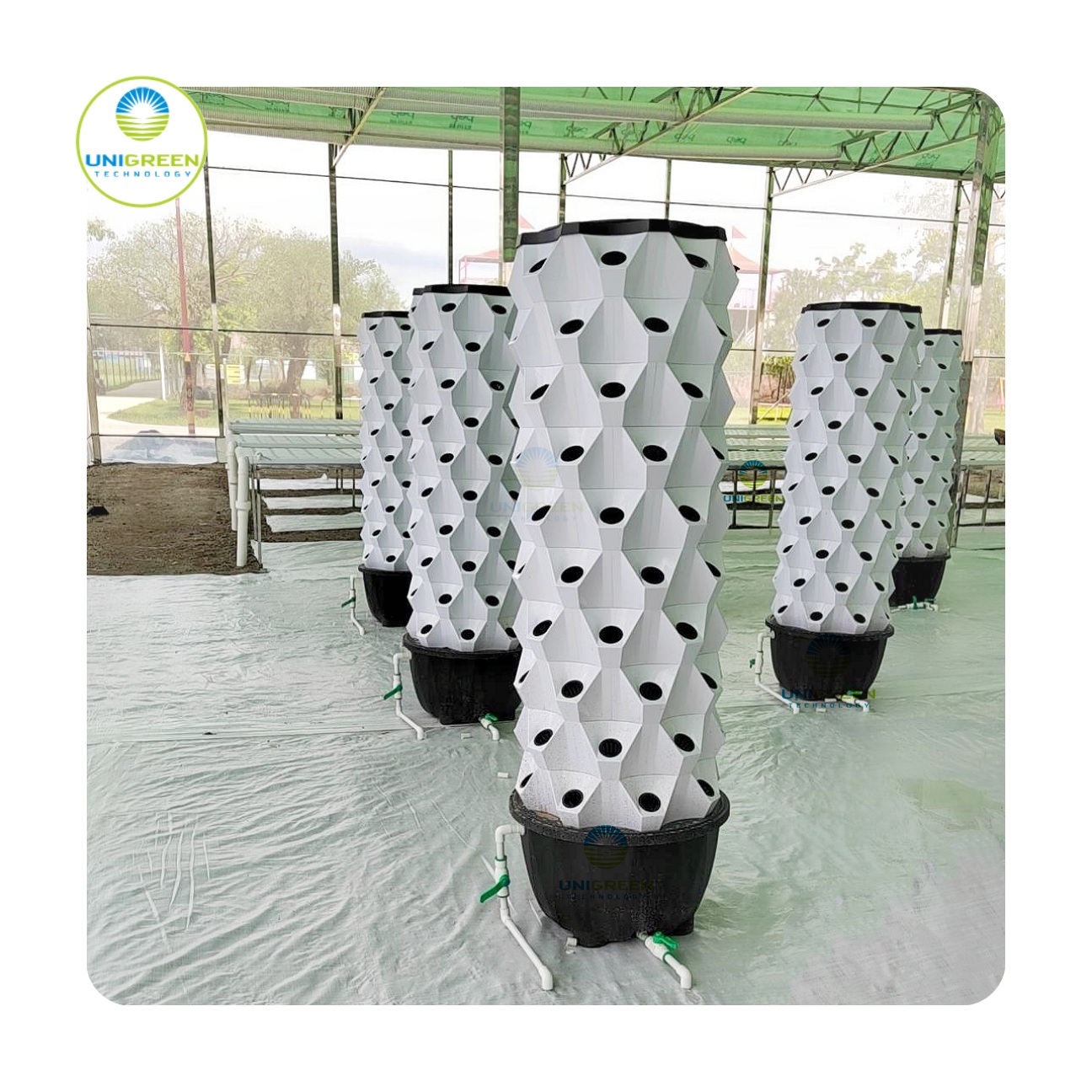 Lettuce Hydroponic Growing Systems Food Grade ABS PP Multistory Plastic Tower System Soilless for Agriculture Lettuce Strawberry