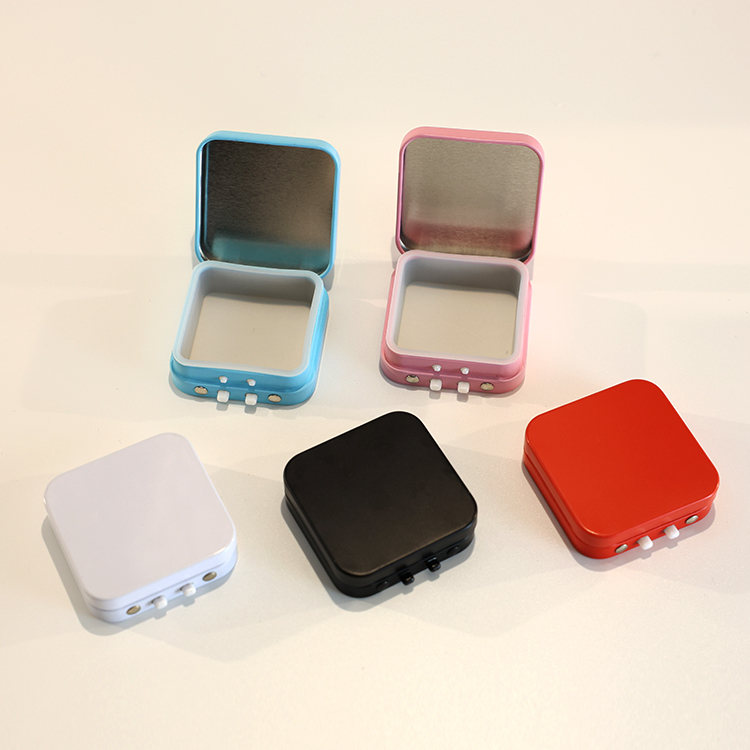Professional Factory Custom Tin Box Small Metal Hinge Packaging Sliding Tin Can Case Gifts Accessories Tools Chocolate Candy Tea