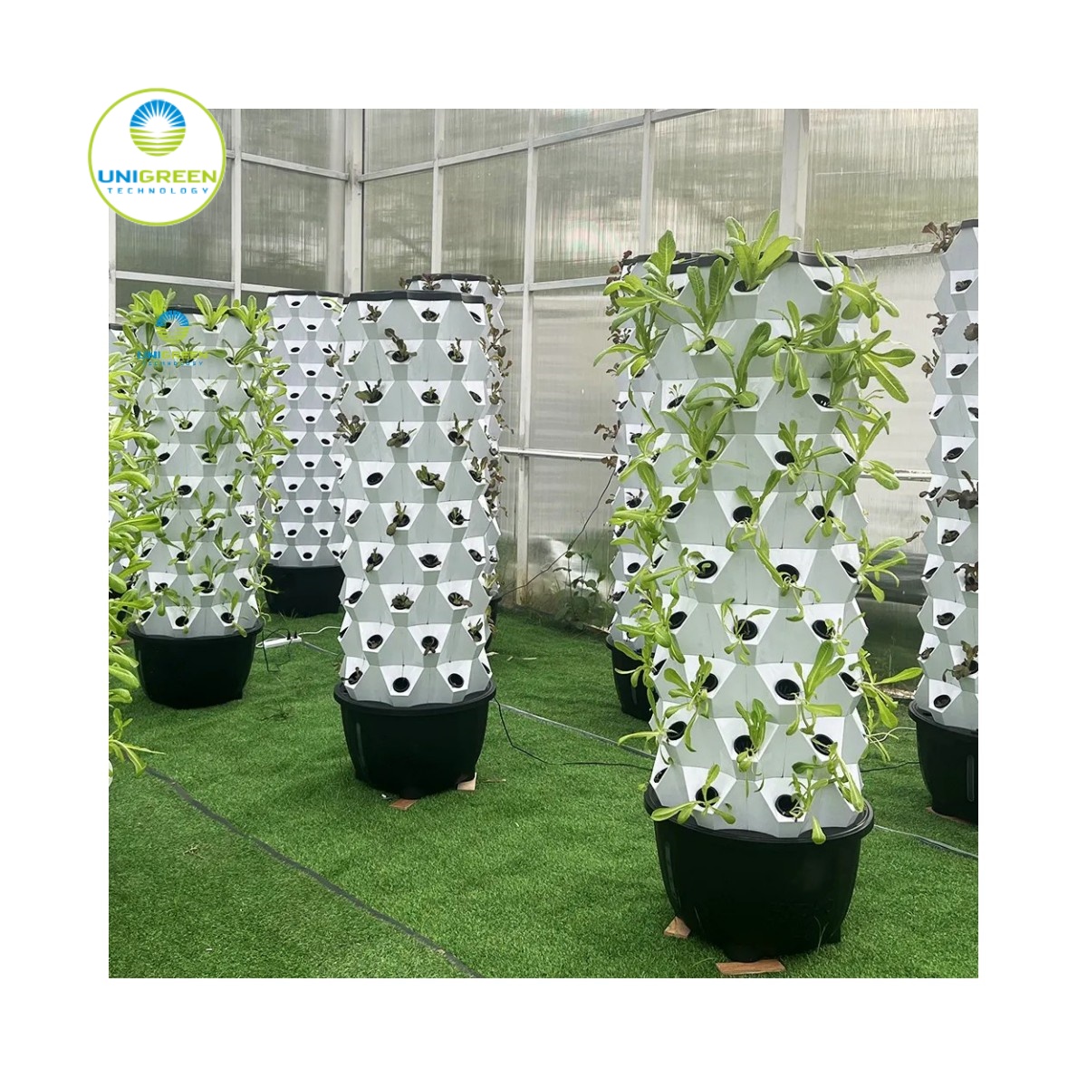Lettuce Hydroponic Growing Systems Food Grade ABS PP Multistory Plastic Tower System Soilless for Agriculture Lettuce Strawberry