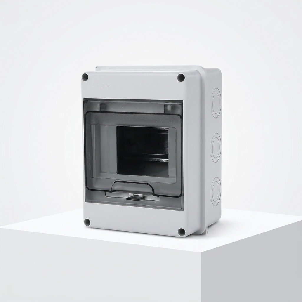 Thick ABS IP65 Waterproof Dustproof Anti-corrosion Light Gray Electrical Box Outdoor Surface Mount Distribution Enclosure