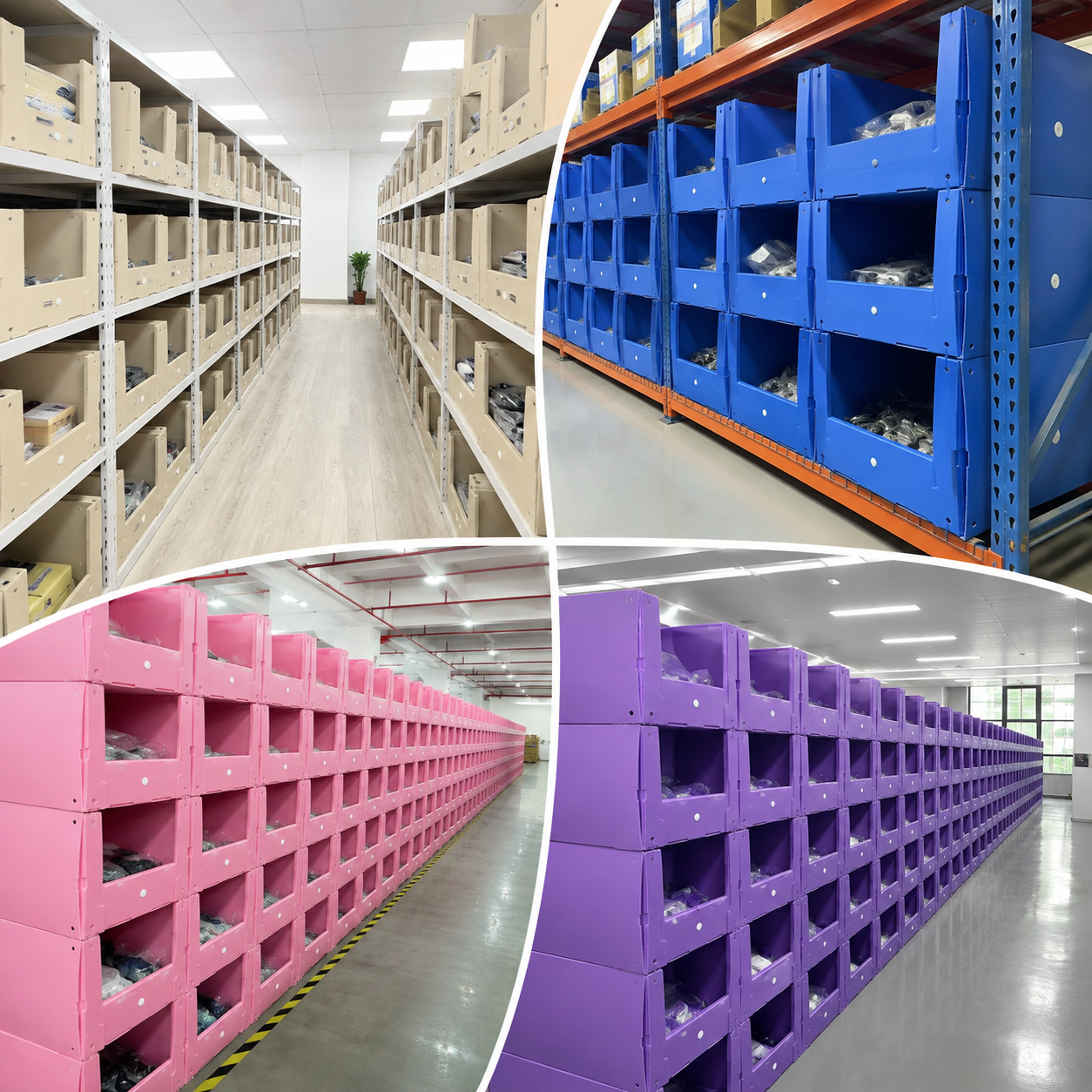 200x150mm PP Plastic 2-12mm Thick Stackable Picking Bin With Divider Tool Hardware Storage Box