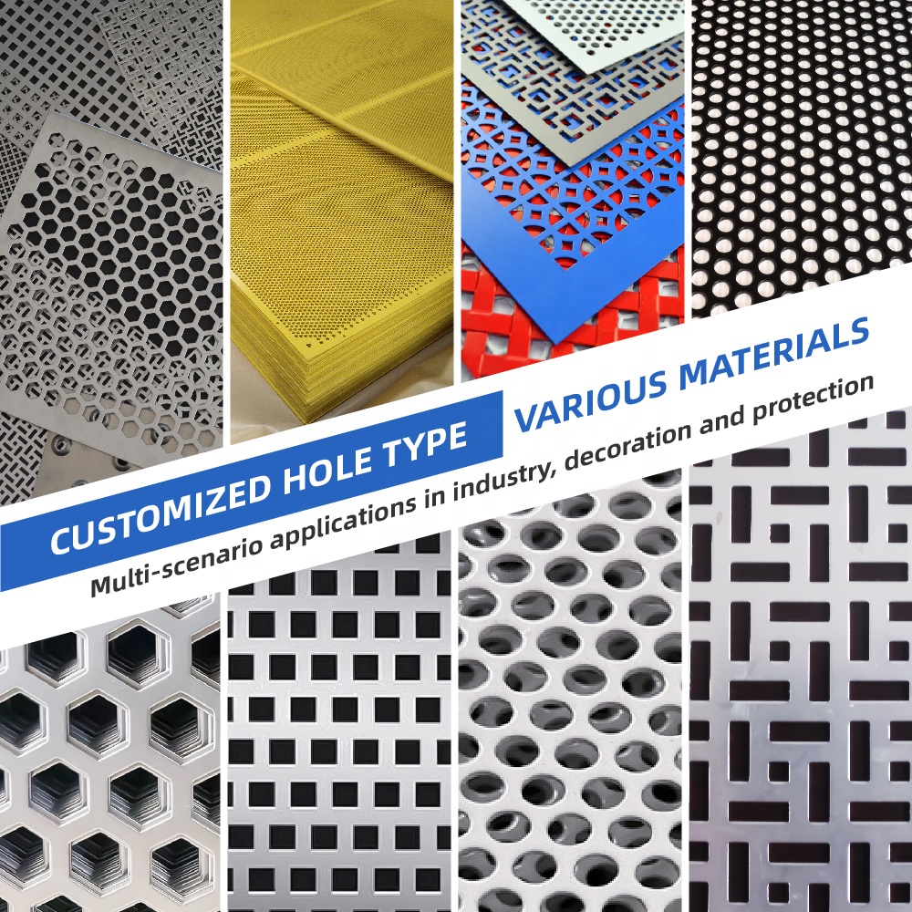 Perforated Metal Mesh Stainless Steel Wire Decorative Holes Paintable Gold/White Galvanized Aluminum Anti-Corrosion Building