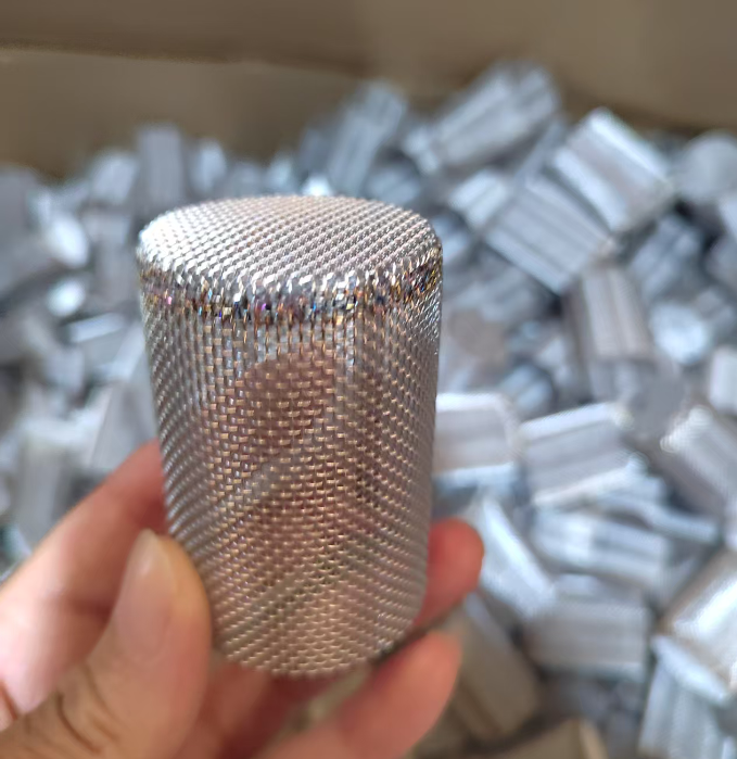 Customized 5CM Cylinder SS304 316 Plan TWILL Weave Wire Mesh Filter Meshes Tube