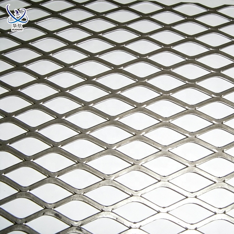 Custom Durable Galvanized Expanded Metal Mesh Diamond Hole Steel Expanded Sheet Highway Anti-glare Fence Construction Safety